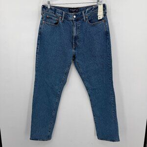 Abercrombie & Fitch Men's Vintage Stretch Straight Jeans Blue Size 36x32 NWT